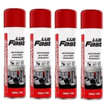 Imagem de Kit 4 Lubrificantes Antiferrugem Desengripante Lub Uso Geral - Lub Fas