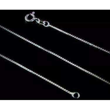 Imagem de Kit De 2 Correntes Veneziana Prata Pura 925 De 60 Cm E 70 Cm - DR Jóia