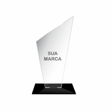 Imagem de Troféu Acrílico Sem Personalização Liso 15cm Trapézio 6 Und - OC Shop,