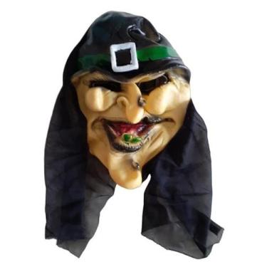 Imagem de Mascara De Bruxa Assustadora em Látex - CM Presentes e Fantasias, Pret