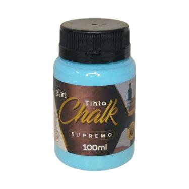 Imagem de Tinta Chalk Gliart 100ml Super Cobertura Para Artesanato, Turquesa