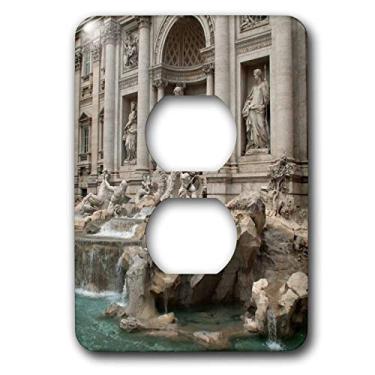 Imagem de 3dRose lsp_47792_Fonte de Trevi de 15,2 cm em Roma, Itália-Lugares para viajar-2 Tomadas de tomada