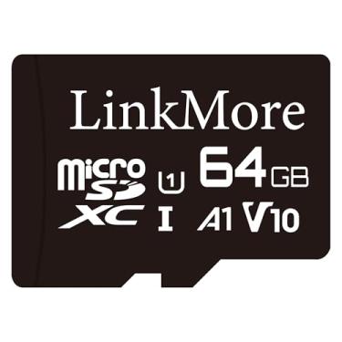 Imagem de LinkMore Cartão de memória flash XV11 64GB MicroSD, cartão micro SDXC, A1, UHS-I, U1, V10, Classe 10, compatível com classe 10, velocidade de leitura de até 95 MB/s, adaptador SD incluído