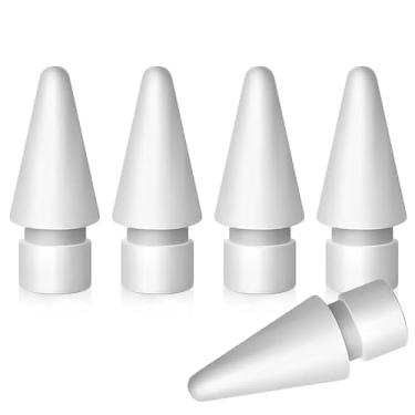 Imagem de MMOBIEL Pontas de lápis compatíveis com Apple Pencil 1ª e 2ª Geração – 5 peças – Pontas de substituição compatíveis com Apple Pencil – Pontas de iPencil compatíveis com pontas de reposição Apple Pencil – Branco