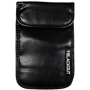Imagem de BLACKOUT Bolsa de privacidade com bloqueio de RFID Faraday Cage EMP Bags de 7,5" x 4,5" Passaportes cartões de crédito Smartphones discos rígidos iPhone Android