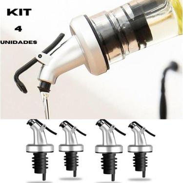 Imagem de Kit 4 Bico Dosador De Garrafas Azeite Vinagre Galheteiros - Clink