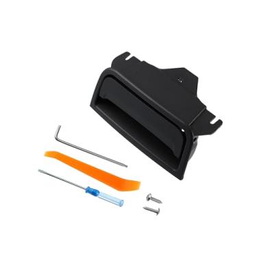 Imagem de INFINAUTO 1 conjunto 22861304 placa de trava da tampa do apoio de braço do console central para Chevy Silverado1500 2014-2018 para GMC Sierra Yukon tampa do console central trava preto brilhante peças