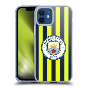 Imagem de Head Case Designs Capa de gel macio oficialmente licenciada pelo Manchester City Man City FC Away 2024/25 compatível com Apple iPhone 12 / iPhone 12 Pro