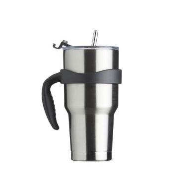 Imagem de Caneca Térmica Inox 800ml com Canudo e Tampa em Acrílico Café Cerveja 