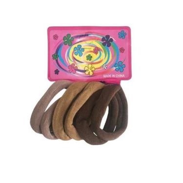Imagem de kit 72 Elásticos Tons marrom Xuxinha Para Cabelo Infantil - Lynx produ
