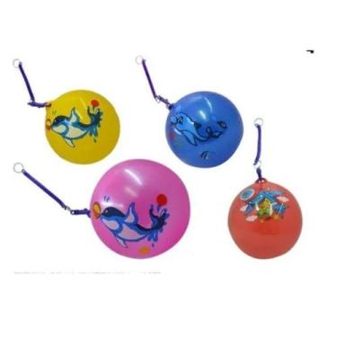 Imagem de Kit 15 Bolas Vinil C/ Mola Encaracolada Festa Brinquedo Lemb - IndiaCh