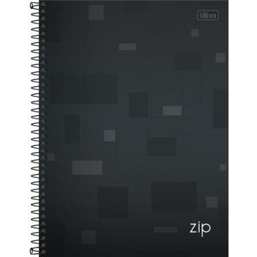 Imagem de Caderno Espiral CD Universitário 1 Matéria Zip - 80 Fls -Tilibra, PRET
