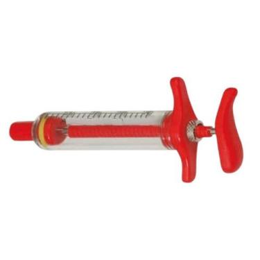 Imagem de Seringa Carbonada com Graduação - Com Regulagem - 20ml - Vermelho - Zo