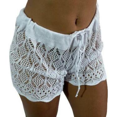 Imagem de Shorts Saída De Praia Feminino Rendado Transparente - R01 - Fanáticos 