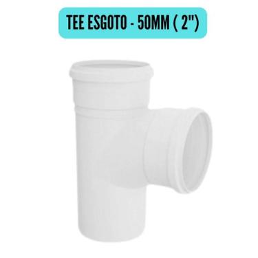 Imagem de Conexões de Esgoto 50mm 2" Branco/Cotovelo/Luva/Tee/Caps/Junção/Luva d