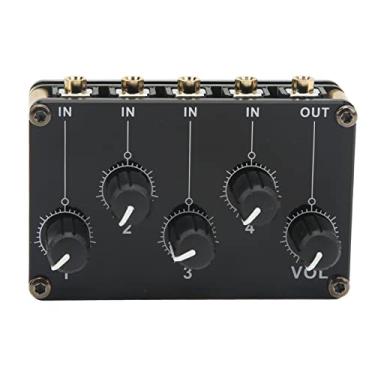 Imagem de Mini Misturador de áudio do Misturador de Som, 4 Entradas 1 Saída Mini Misturador Estéreo Passivo Placa de Som Console