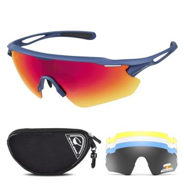 Imagem de Óculos de sol esportivos TR90 com armação inquebrável polarizada anti-UV400
