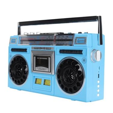 Imagem de Leitor de fita cassete portátil – Reprodutor de cassete retrô, rádio estéreo FM MW SW1 SW2, gravador Bluetooth CasetteTape Player