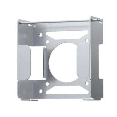 Imagem de Fasgear Suporte para Mac Mini M4 Vesa de alumínio puro, suporte de montagem sob a mesa para monitores com função anti-roubo, VESA de metal montado na parede compatível com Mac Mini M4 Pro 2024 (prata)