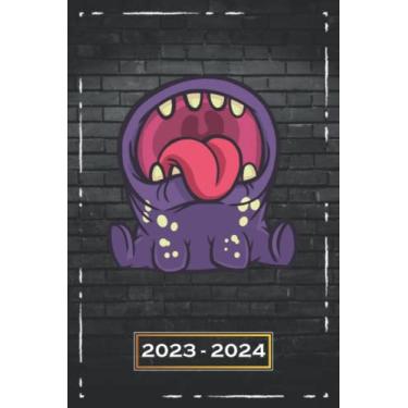 Imagem de 2023-2024: A5 (6x9), Softcover | One Week on a Double Page | From Monday to Sunday | Weekly Planner, Diary | Animal Fun Motive | qb1