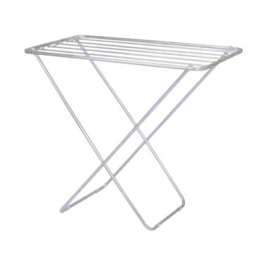 Imagem de Varal De Chão P/Roupas Sem Abas Dobrável 6 Hastes Alumínio Retrátil Slim