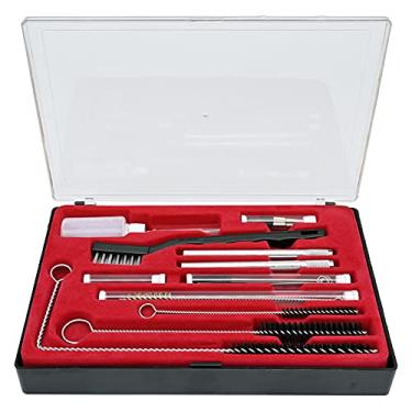 Imagem de BOWD Kit de limpeza de pistola de pintura, kit de limpeza de aerógrafo, kit de limpeza de pistola hvlp com 22 peças de escova de nylon de fio para pintura em spray definida por