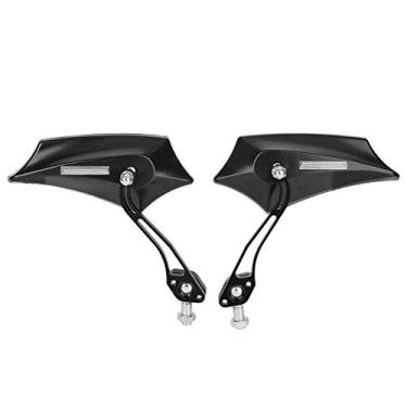 Imagem de Espelhos para Motocicleta, Espelho para Motocicleta, Espelhos Duplos, Haste de Aço + Espelho de Plástico, Espelho Retrovisor Universal para Motocicleta Com Espelho Ultra