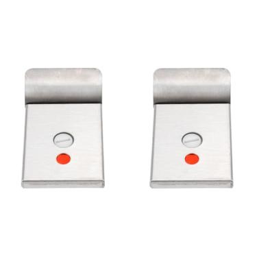 Imagem de Fechadura de Porta de Banheiro Indicadora de 2 Peças, Aço Inoxidável Resistente, Parafuso Engatado Vago, Parafuso de Porta de Indicação, Instalação Simples, Parafuso de Porta de