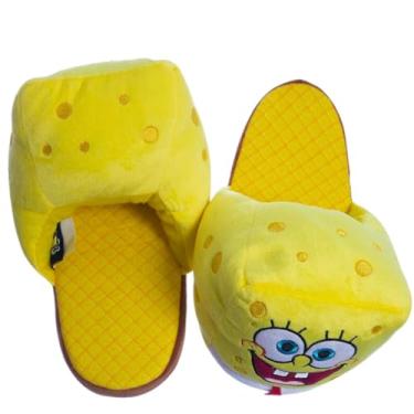 Imagem de Pantufa Chinelo de Quarto 3D Bob Esponja Adulto - Zona Criativa (Amarelo, BR, Adulto, Faixa Numérico, P, 33, 35)