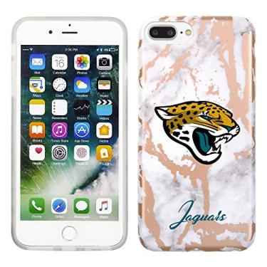 Imagem de Prime Brands Group Capa de celular para Apple iPhone 8 Plus/7 Plus/6S Plus - Branco/Ouro rosa - Licenciado pela NFL Jacksonville Jaguars