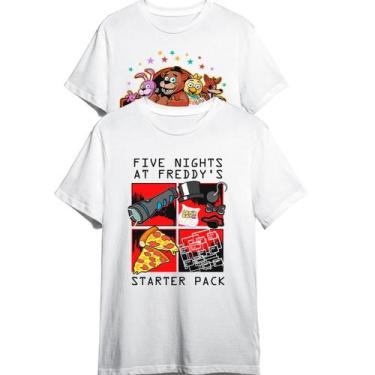 Imagem de Kit 2 Camisetas Fnaf Freddy Fazbear's Pizza e Starter Pack  - Abstract