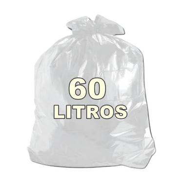 Imagem de Saco de Lixo Transparente 60l super reforçado 6 micra 100unid - Ecopol