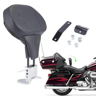 Imagem de BRZOXIN Encosto Ajustável Para Motorista E Motociclista, Assento Para Harley Touring Cvo Road King Electra Glide Road Glide Street Glide 2009-2023
