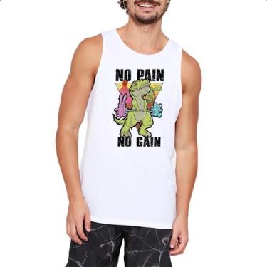 Imagem de Camiseta Regata Dinossauro No Pain No Gain - Alearts, P