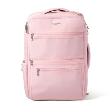 Imagem de Mochila moderna expansível conversível leve para viagem com bolso acolchoado para laptop e capa para bagagem, Bagg Pink