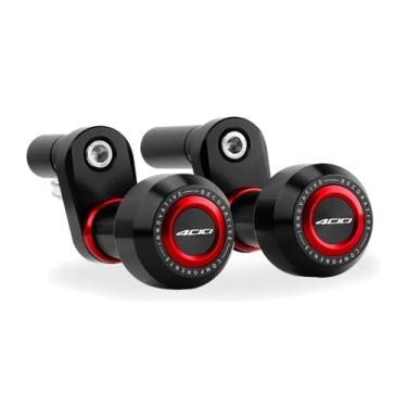 Imagem de Goxmoto Proteção contra quedas de quadro de motocicleta CNC compatível com NINJA 400 2018-2020 2021 2022 2023 2024 Protetores de carenagem de motor Acessórios Ninja400 (vermelho)