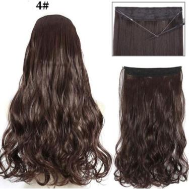 Imagem de Aplique Magico Fio Invisível Ondulado 65cm 150gr - Gm hair, CASTANHO