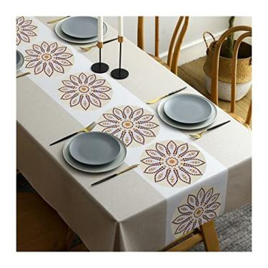 Imagem de Toalha de mesa impermeável para festa de aniversário de casamento, toalha de mesa retangular, mesa de jantar em casa, decoração de mesa de centro (cor: 20 especificações: 120 x 180 cm)