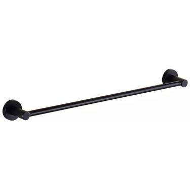 Imagem de Suporte Porta Tolha Banheiro Toalheiro Preto Premium