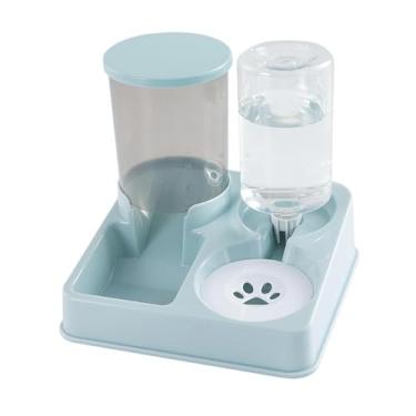 Imagem de WeiLaiKeQi Alimentador de alimentos e dispensador de água Automático Pet Water, destacável, para gatos internos alimentos de gatinho e tigela de água e tigela de, Verde