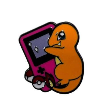 Imagem de Broche de Metal Pokémon Charmander - Coleção Game Boy (3cm)
