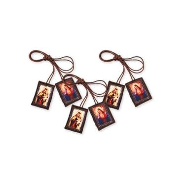 Imagem de Kit 3 Escapulário Nossa Senhora Do Carmo Lã Grande