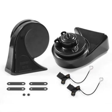 Imagem de Buzina de carro 12 V universal super alto elétrico buzina à prova d'água baixo alto dois tons adequado para qualquer kit de substituição de 12 volts carro motocicleta caminhão barco (compatível com