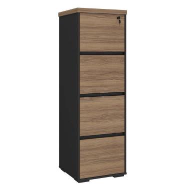 Imagem de Armário para Escritório com 4 Gavetas e Chave Arquivo