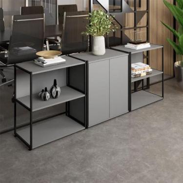 Imagem de Armário para Escritório e 2 Estantes Industriais F5 Office - F5 Office