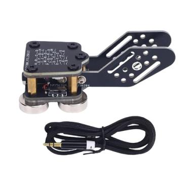 Imagem de CW Keyer Trainer Automático Com 4 ímãs Nd Bases Double Paddle para Código Morse Projetado Com Materiais de PCB e Interruptores Mecânicos