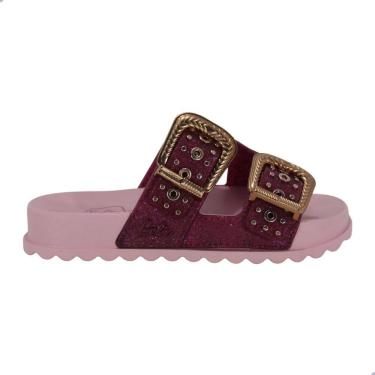 Imagem de Tamanco Slide Infantil Grendene Kids Barbie Silver Rosa