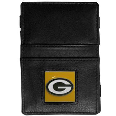 Imagem de Carteira NFL Siskiyou Sports Fan Shop Green Bay Packers couro Jacob's Ladder tamanho único preta