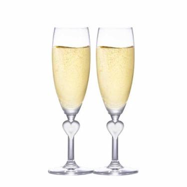 Imagem de Jogo de Taças de Cristal Herzflutes White para Champanhe 215ml 2pcs Ru