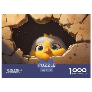 Imagem de Quebra-cabeça de pássaro para adultos divertido 1000 peças animal 3D alívio de estresse brinquedo educativo jogo intelectual decoração de casa desafio educacional 1000 peças (75 x 50 cm)
